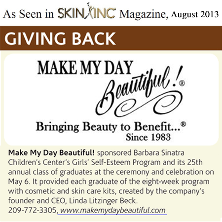 Skin Inc Magazine Sintra Childrens Center Happenings Giving Back Aug 2013